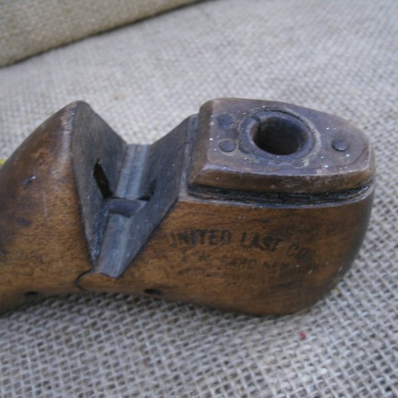 Antique Wood Shoe Form Hand Painted Design - Picture 14 of 16